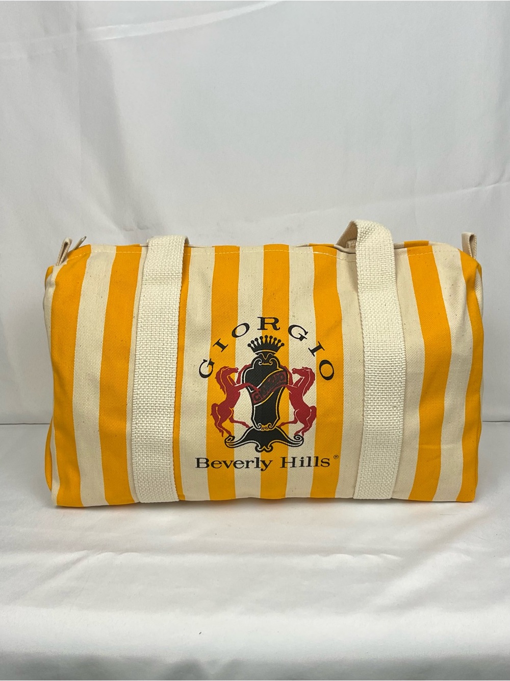 Troop Beverly Hills Costume Giorgio Beverly Hills Gym Bag Yellow Stripe Vintage